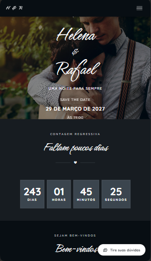 O modelo Noite de Gala no celular